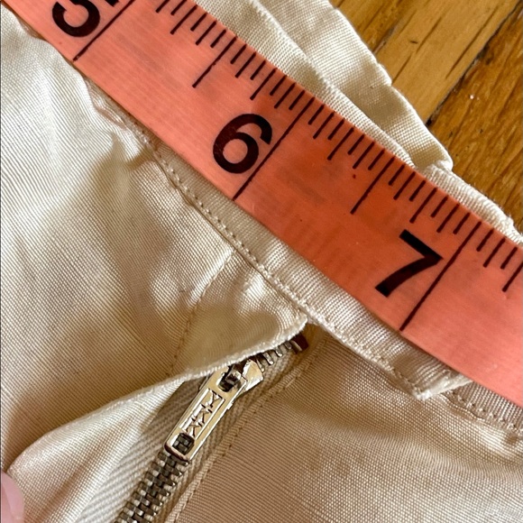 SOLD | 60s Cream Raw Silk Cigarette Skinny pants. - Picture 6 of 9